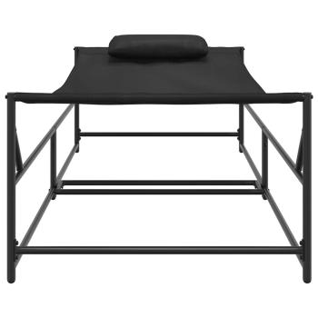 Gartenliege Anthrazit 200x74x73 cm aus Stahl und Textilene