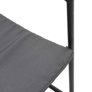 Gartenstühle mit Kissen, 4 Stück, Schwarz, Textilene