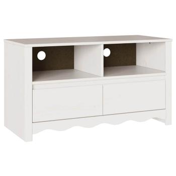 TV-Schrank ""DRAMMEN"" Weiß 99x43x55 cm Massivholz Kiefer