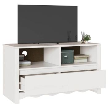 TV-Schrank ""DRAMMEN"" Weiß 99x43x55 cm Massivholz Kiefer