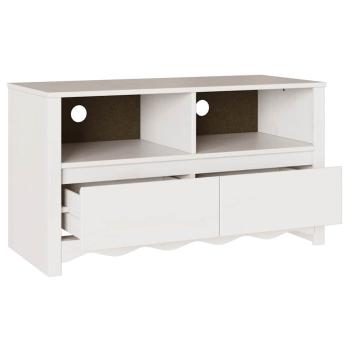 TV-Schrank ""DRAMMEN"" Weiß 99x43x55 cm Massivholz Kiefer