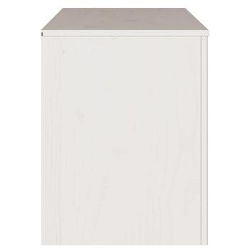 TV-Schrank ""DRAMMEN"" Weiß 99x43x55 cm Massivholz Kiefer