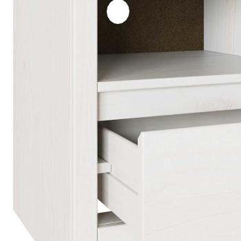 TV-Schrank ""DRAMMEN"" Weiß 99x43x55 cm Massivholz Kiefer
