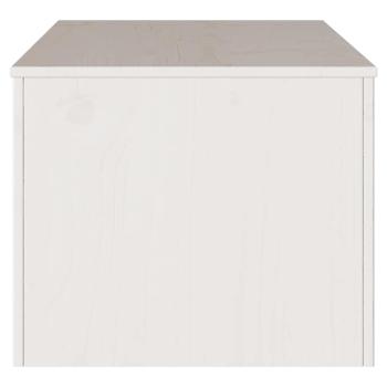 Couchtisch ""DRAMMEN"" Weiß 99x55x45 cm Massivholz Kiefer