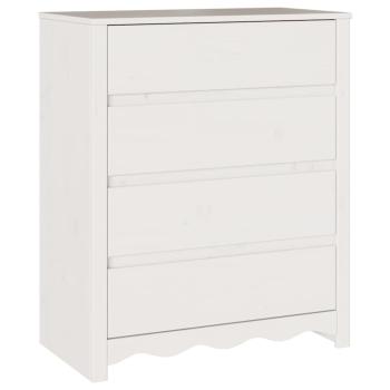 Kommode ""DRAMMEN"" Weiß 76,5x40x91 cm Massivholz Kiefer