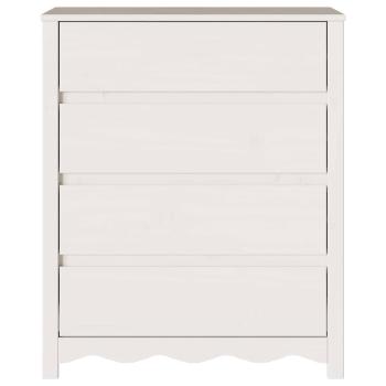 Kommode ""DRAMMEN"" Weiß 76,5x40x91 cm Massivholz Kiefer