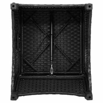 Relaxsessel mit Kissen Schwarz Poly-Rattan