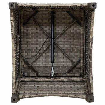 Relaxsessel mit Kissen Grau Poly Rattan