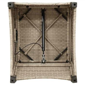 Relaxsessel mit Kissen Beige Poly-Rattan