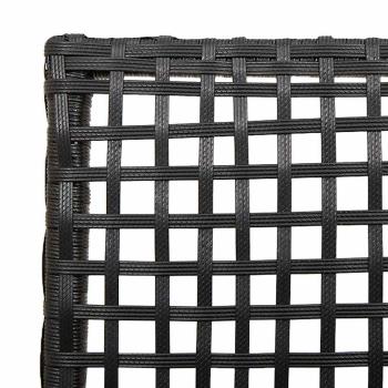 Gartenstühle 2 Stück mit Kissen Schwarz Poly Rattan