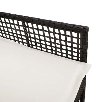 Gartenstühle 2 Stück mit Kissen Schwarz Poly Rattan