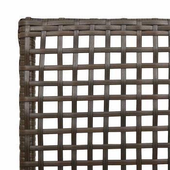 Gartenstühle 2 Stück mit Kissen Braun Poly-Rattan