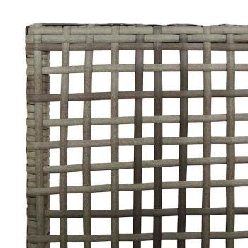 Gartenstühle 2 Stück mit Kissen Grau Poly Rattan