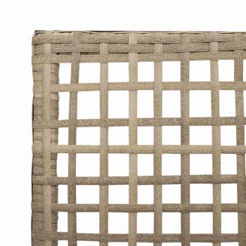 Gartenstühle 2 Stück mit Kissen Beige Poly Rattan