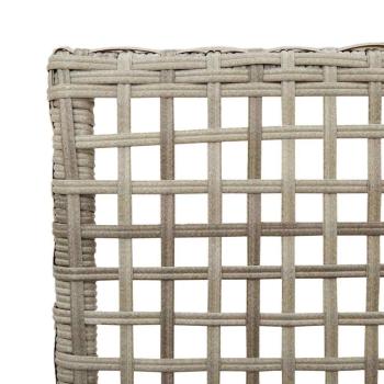 Gartenstühle 2 Stück mit Kissen Hellgrau Poly Rattan