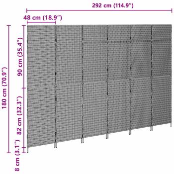 Raumteiler Beige Holz Groß Faltbar Raumteiler Rechteckig