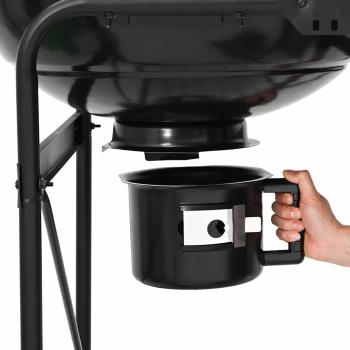 Grillwagen Schwarz mit Deckel 96x72x113 cm Metall