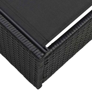 Sonnenliege Schwarz 60x200x27 cm Poly Rattan