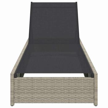 Sonnenliege Beige 60x200x27 cm Poly Rattan