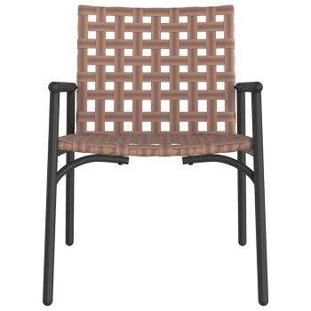 Gartenstühle 2 Stück Schwarz 79x56x73,5 cm Poly Rattan