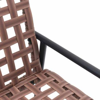 Gartenstühle 2 Stück Schwarz 79x56x73,5 cm Poly Rattan