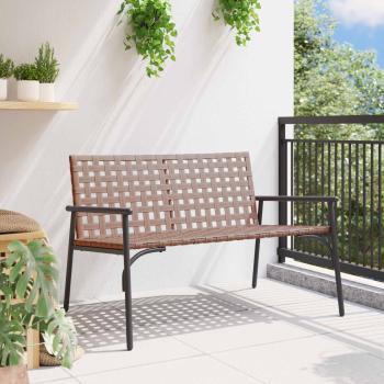 Gartenbank Schwarz 113x79x75 cm Poly Rattan