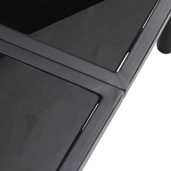 4-teiliges Outdoor-Coffee-Set aus braunem Rattan und Stahl