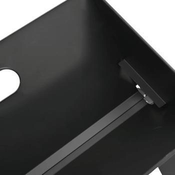 Faltbarer Holzkohle-Grill Schwarz 46x30x31 cm aus Stahl
