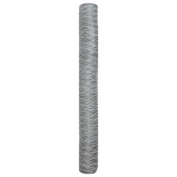 Schweißgitterzaun 1,4 x 50 m Verzinkter Stahl Silber