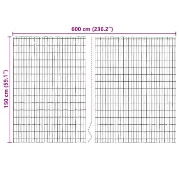 Rindenzaun 600x150 cm