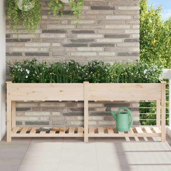 ARDEBO.de - Gartenpflanzer mit Regal 203x53x76 cm aus massivem Fichtenholz