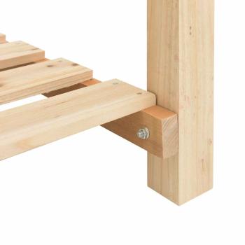 Gartenpflanzer mit Regal 203x53x76 cm aus massivem Fichtenholz