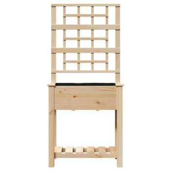 Gartenpflanzer mit Spalier & Regal 71x37x152 cm aus massivem Holz Kiefer