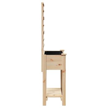 Gartenpflanzer mit Spalier & Regal 71x37x152 cm aus massivem Holz Kiefer