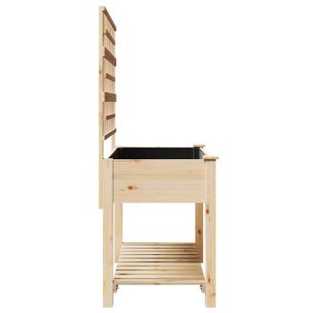 Gartenpflanzer mit Rankgitter und Regal 115x59x152 cm Massivholz Kiefer