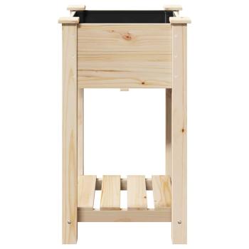 Gartenpflanzer mit Regal 45x45x76 cm aus massivem Kiefernholz