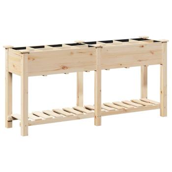 Gartenpflanzer mit Gittern 161x43x76 cm aus massivem Tannenholz
