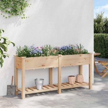 Gartenpflanzer mit Gittern 161x43x76 cm aus massivem Tannenholz