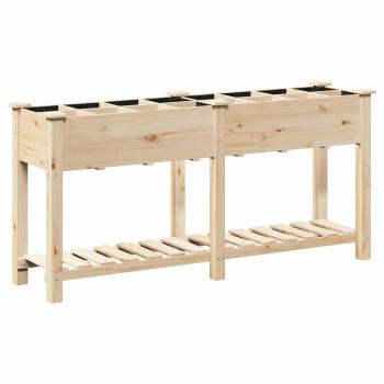 Gartenpflanzer mit Gittern 161x43x76 cm aus massivem Tannenholz
