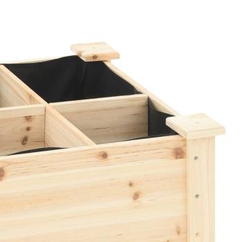 Gartenpflanzer mit Gittern 161x43x76 cm aus massivem Tannenholz