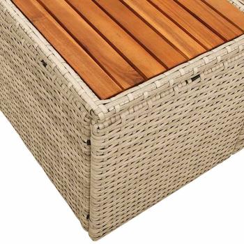 2-Sitzer Gartensofa mit Kissen Beige Poly Rattan