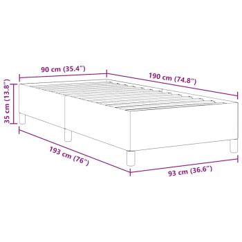 Bettgestell Lichtgrün Grau 90x190 cm Cord-Rips-Stoff