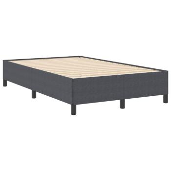 Bettgestell Dunkelgrau 120x190 cm Cord-Panama-Stoff