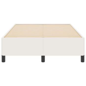 Bettgestell Creme 120x190 cm aus Cord-Stoff