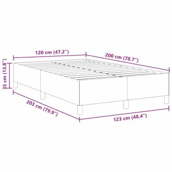 Bettgestell Creme 120x200 cm aus Cordstoff