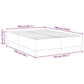 Bettgestell Lichtgrün Grau 140x190 cm Cordstoff