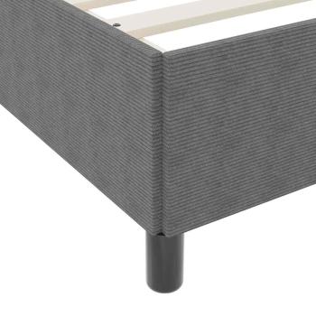 Boxspringbett Hellgrau 140 x 200 cm Cordstoff