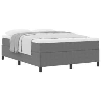 Bettgestell Hellgrau 140x200 cm Cord-Stoff