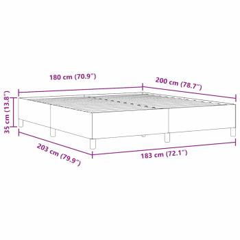 Bettgestell Hellgrau 180x200 cm Cord-Stoff