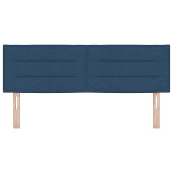 Kopfteil Linien Design Blau 140 cm Stoff